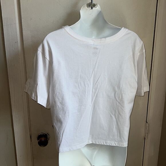 VANS Scripts Stripe Crop T Shirt NWT - Picture 4 of 8